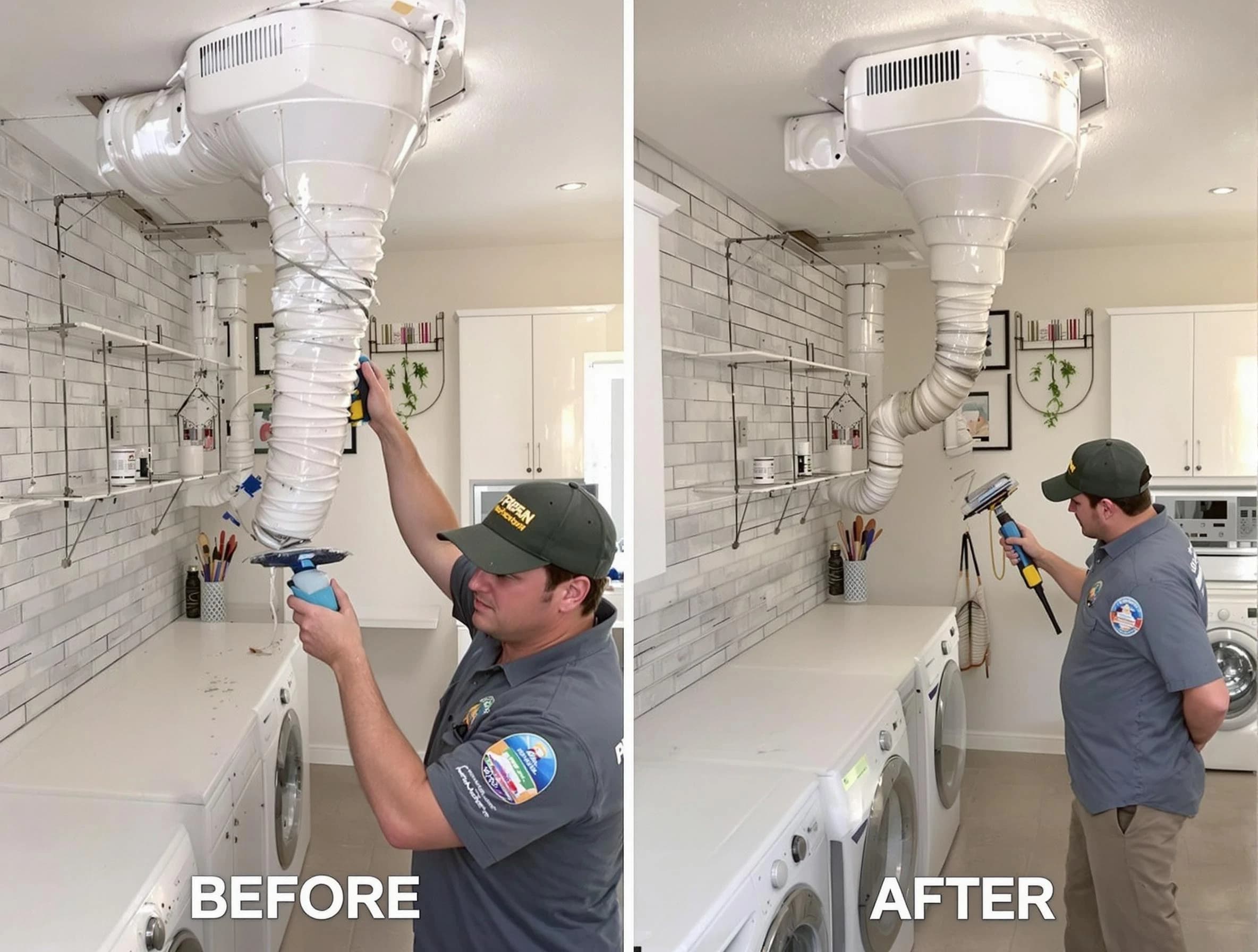 Professional dryer exhaust vent cleaning by Harrah Dryer Vent Cleaning in Harrah