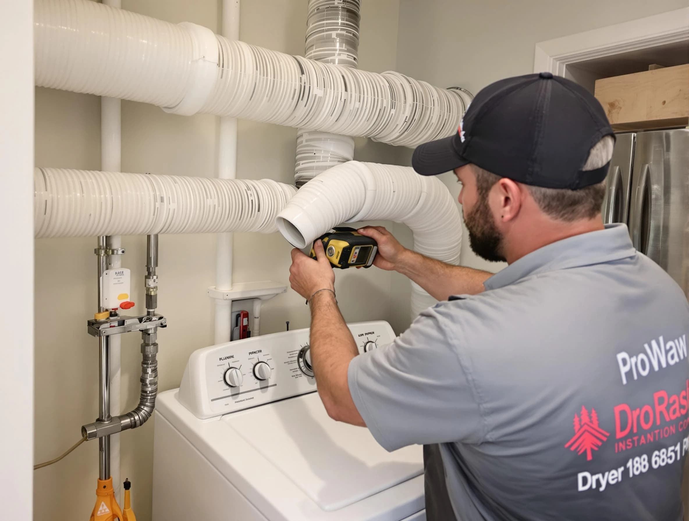 Professional dryer vent hose installation by Harrah Dryer Vent Cleaning in Harrah