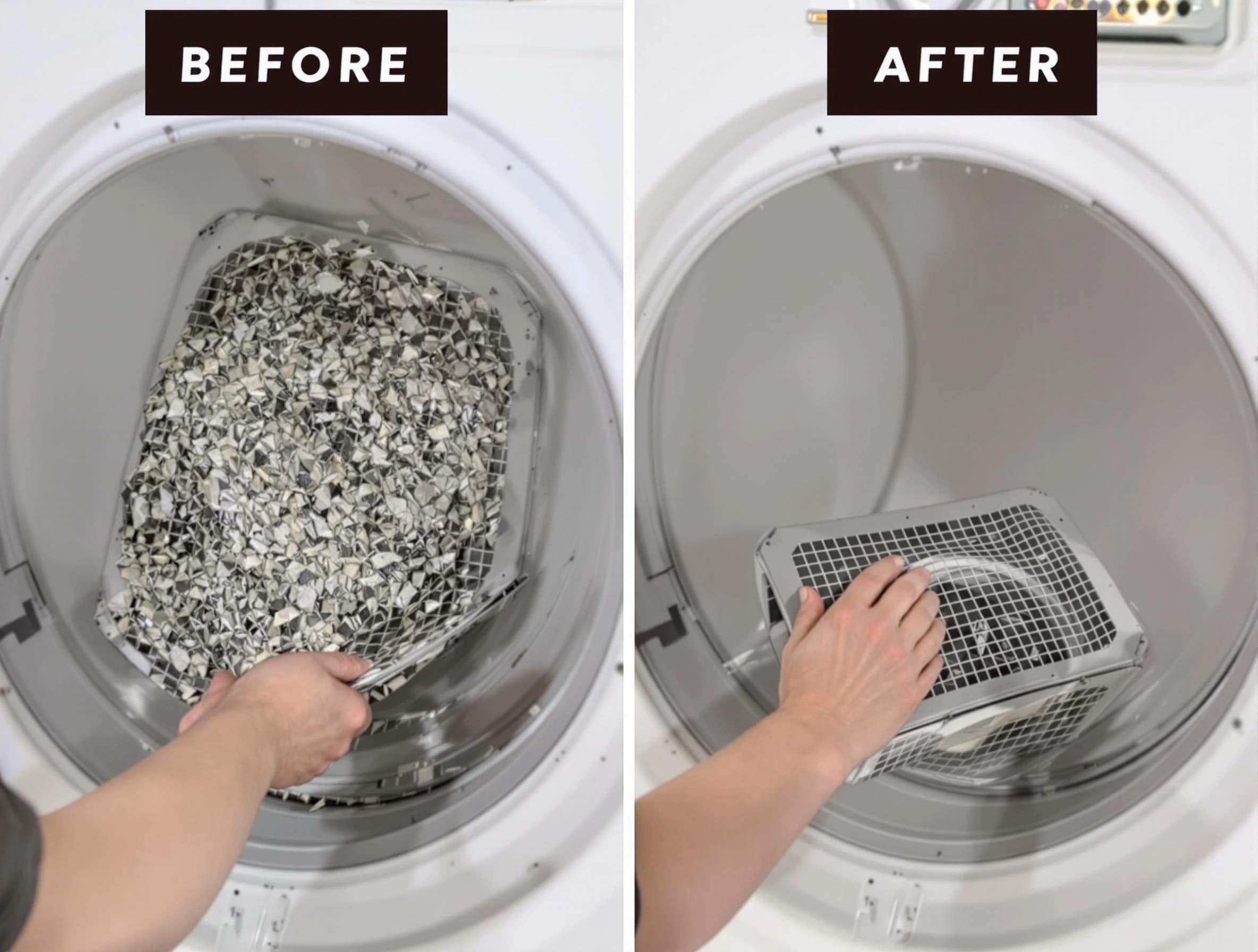 Professional lint trap cleaning by Harrah Dryer Vent Cleaning in Harrah