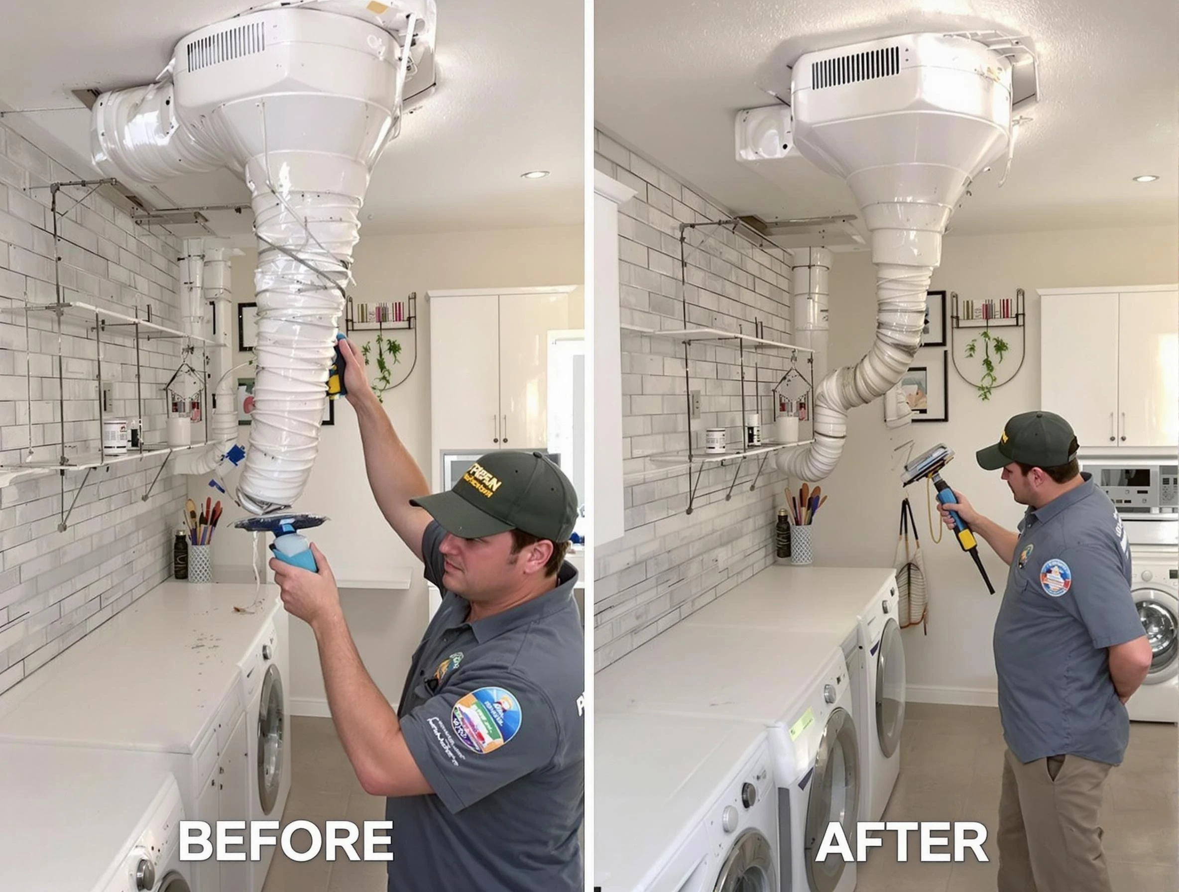 Professional dryer exhaust vent cleaning by Harrah Dryer Vent Cleaning in Harrah