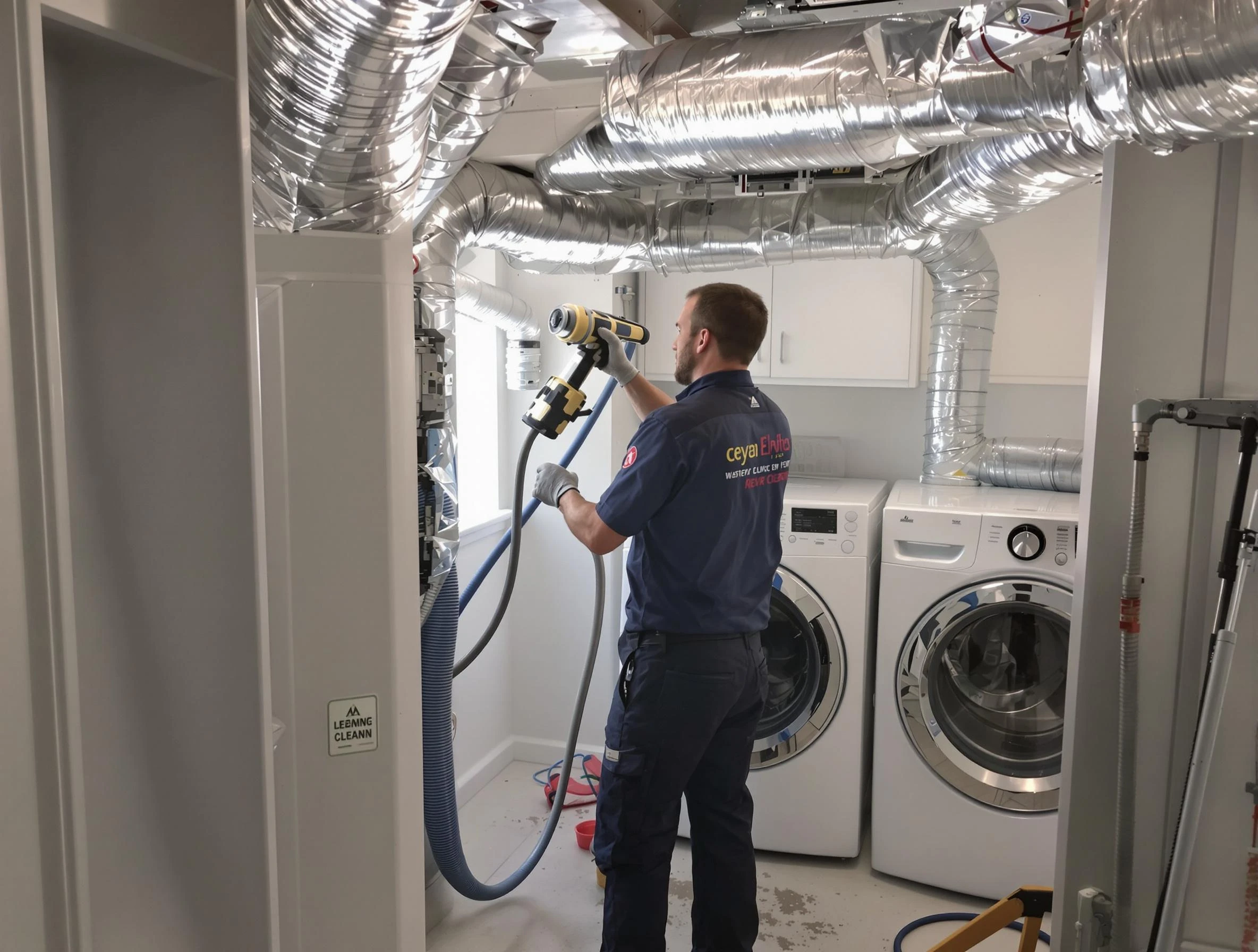 Harrah Dryer Vent Cleaning specialist using advanced equipment for thorough duct cleaning in Harrah